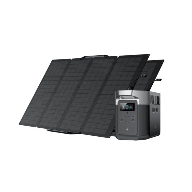 2 EcoFlow Delta Max (2000) 160W Portable Solar Panel