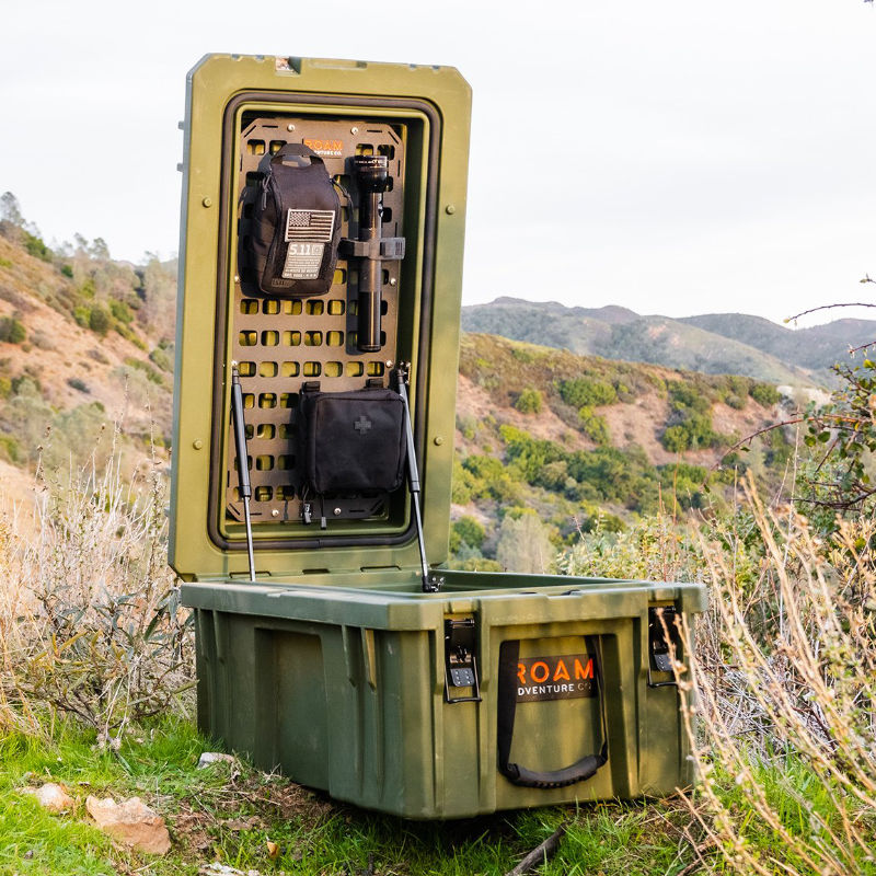 Green ROAM Case with Molle Panel for organization