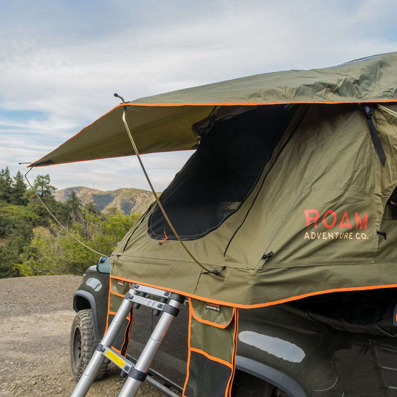 Green ROAM Vagabond Lite Tacoma Roof top Tent